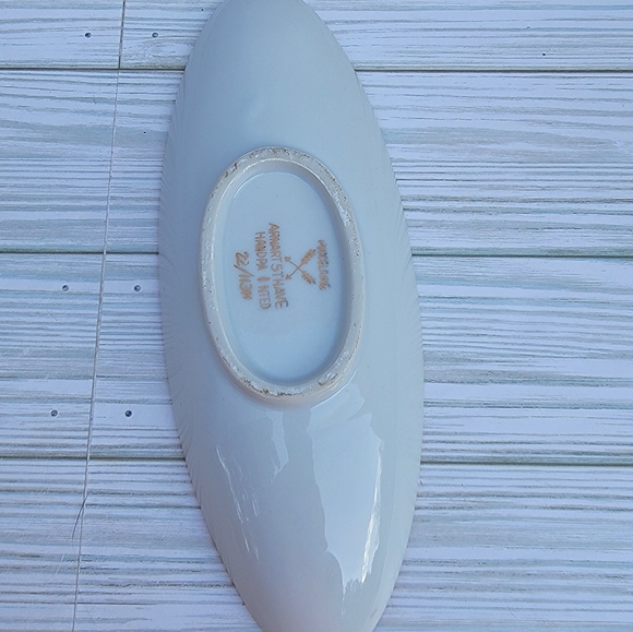 Arnart 5th Ave #22/113N Porcelain Hand-painted 10" Oval Relish Tray Dish - Picture 3 of 11
